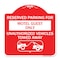 Signmission Reserved Parking for Motel Guest Unauthorized Vehicles Towed Away Alum, 18" x 18", RW-1818-23093 A-DES-RW-1818-23093 - alternate 1